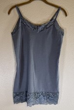 Torrid Plus 0 Cotton Foxy Lace Cami Gray Tank Top Undershirt Comfy