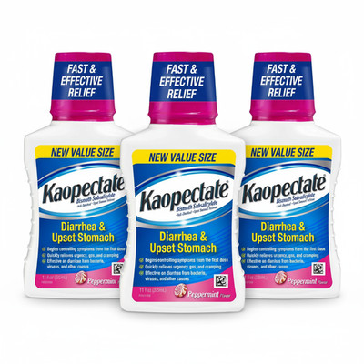 3 Pack Kaopectate Diarrhea & Upset Stomach Relief Liquid 11Oz (325 ml) Each