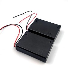 FainWan 2PCS Wire Lead Cable Plastic 3 x 1.5V AA Batteries Cell Box Holder Ca...