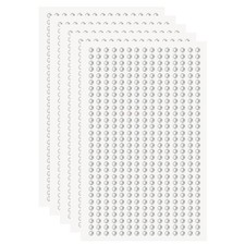 5 Sheet/2250Pcs Self Adhesive Acrylic Gem 3mm Sticker Face Gem Stones White