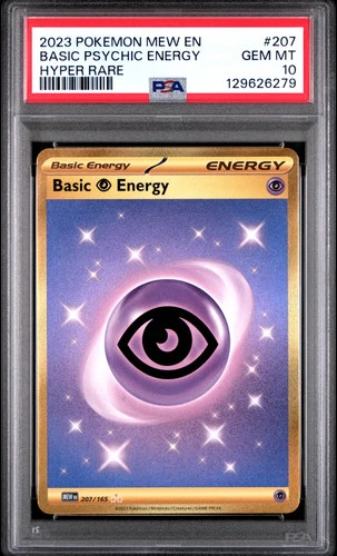 2023 Pokemon SV 151 Basic Psychic Energy #207 Gold Hyper Rare PSA 10 GEM MINT