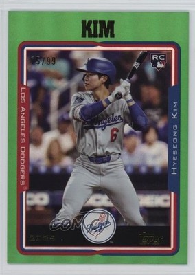 2025 Archives 2005 Topps Green Foilboard 75/99 Hyeseong Kim #207 Rookie RC 16tx