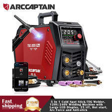 ARCCAPTAIN iControl TIG 205 Pro 5 In 1 Cold Spot Stick/TIG Welder 120V/240V