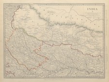 NEPAL AND NORTHERN INDIA. Oude (Awadh) to Allahabad. Gorkha. SDUK 1844 old map
