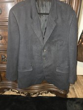 Vintage Quails Ferrar European Collection Mens Black 3-Button Blazer Sport Coat