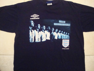 Umbro England Soccer futball Olympics motivational blue T Shirt M