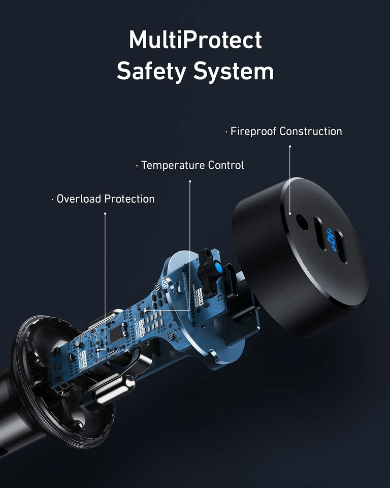 Anker USB C Car Charger 40W 2-Port PowerIQ 3.0 Type C Car Adapter - Image 4 of 4