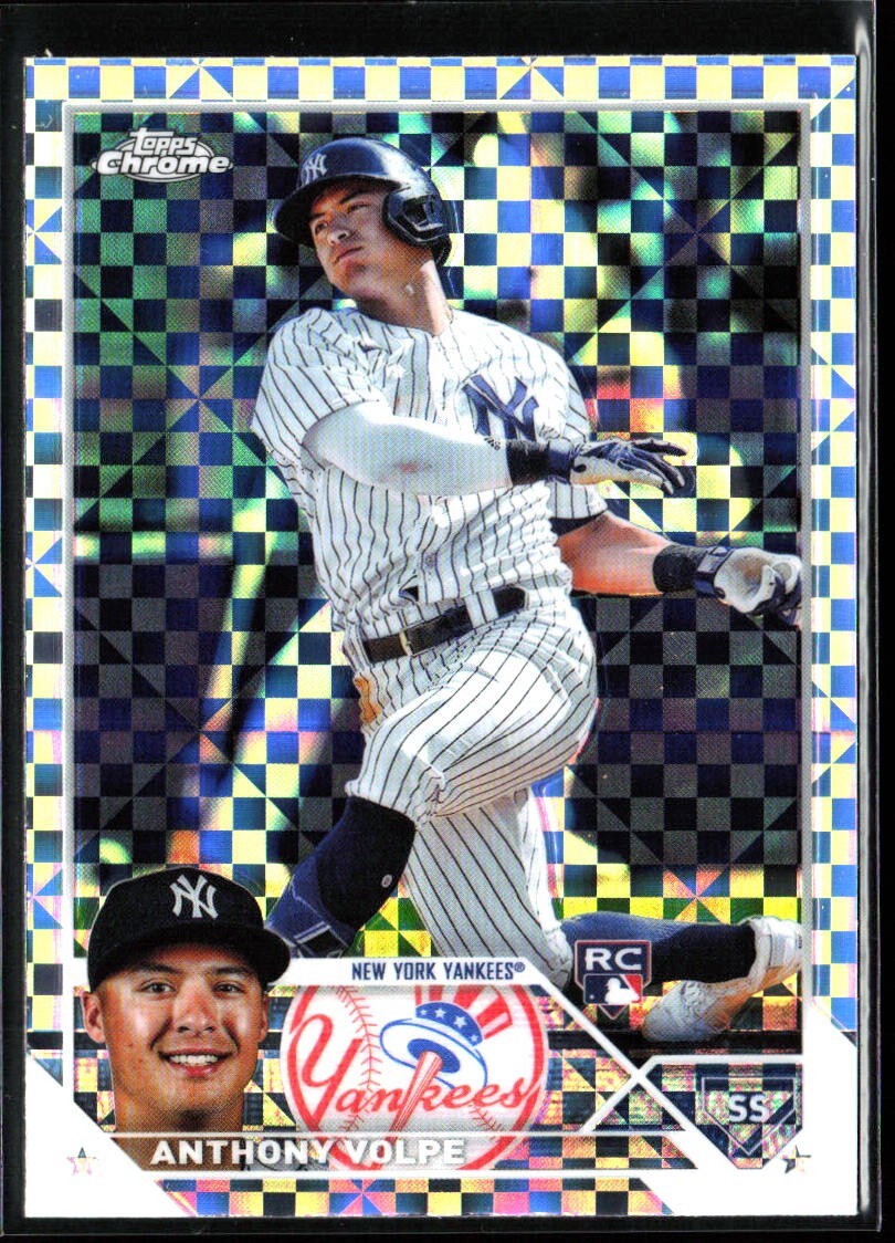 2023 Topps Chrome X-Fractor #4 Anthony Volpe Rookie RC New York Yankees