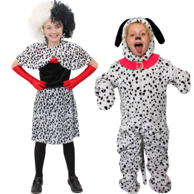 Mantello/costume Da Cane Dalmata Per Bambini, Fantasia Cruella? Vestito Per Ragazze Con Stampa Maculata!
