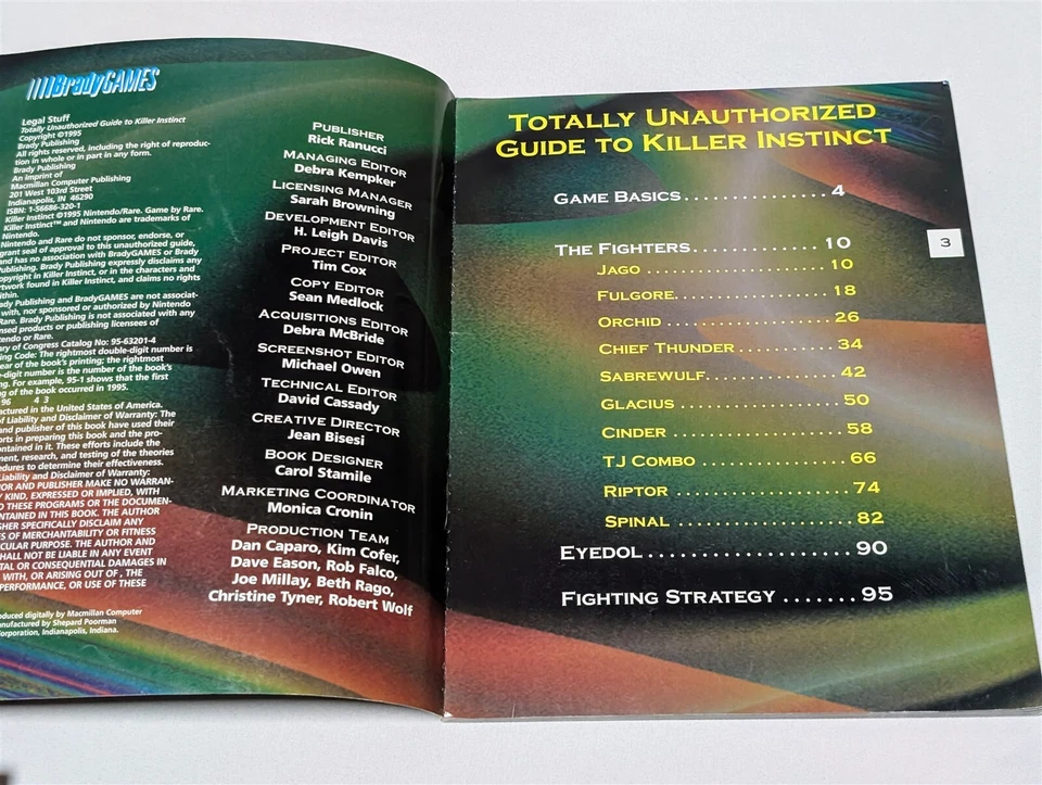 Killer Instinct SNES Totally Unauthorized BradyGames Strategy Guide Book! - Image 2 of 4