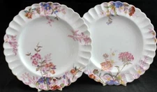 Spode Chelsea Garden Mustard Trim Lot of 2 Luncheon Plates R9781
