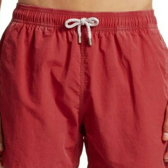 Saks Fifth Avenue Mens Adult XXL W40 Swim Trunks Bathing Suit Red NEW 98 Adult