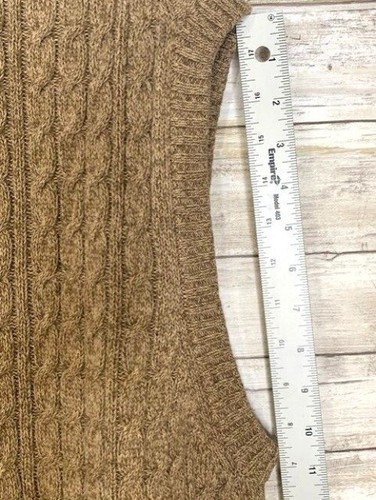 Tiger Woods Nike Cotton Cable Knit Sweater Pullover Vest XL Brown - Picture 10 of 10