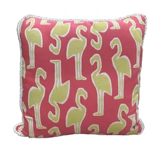 Frontgate Flamingo Coast Paradise Indoor/Outdoor Sunbrella 20" Pillow MSRP $159