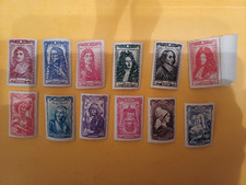 lot 2 séries 593-598 (1943) coiffes et 612-617 (1944) célébrités neufs MNH **