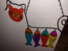 BLACK CAT WIND CHIME