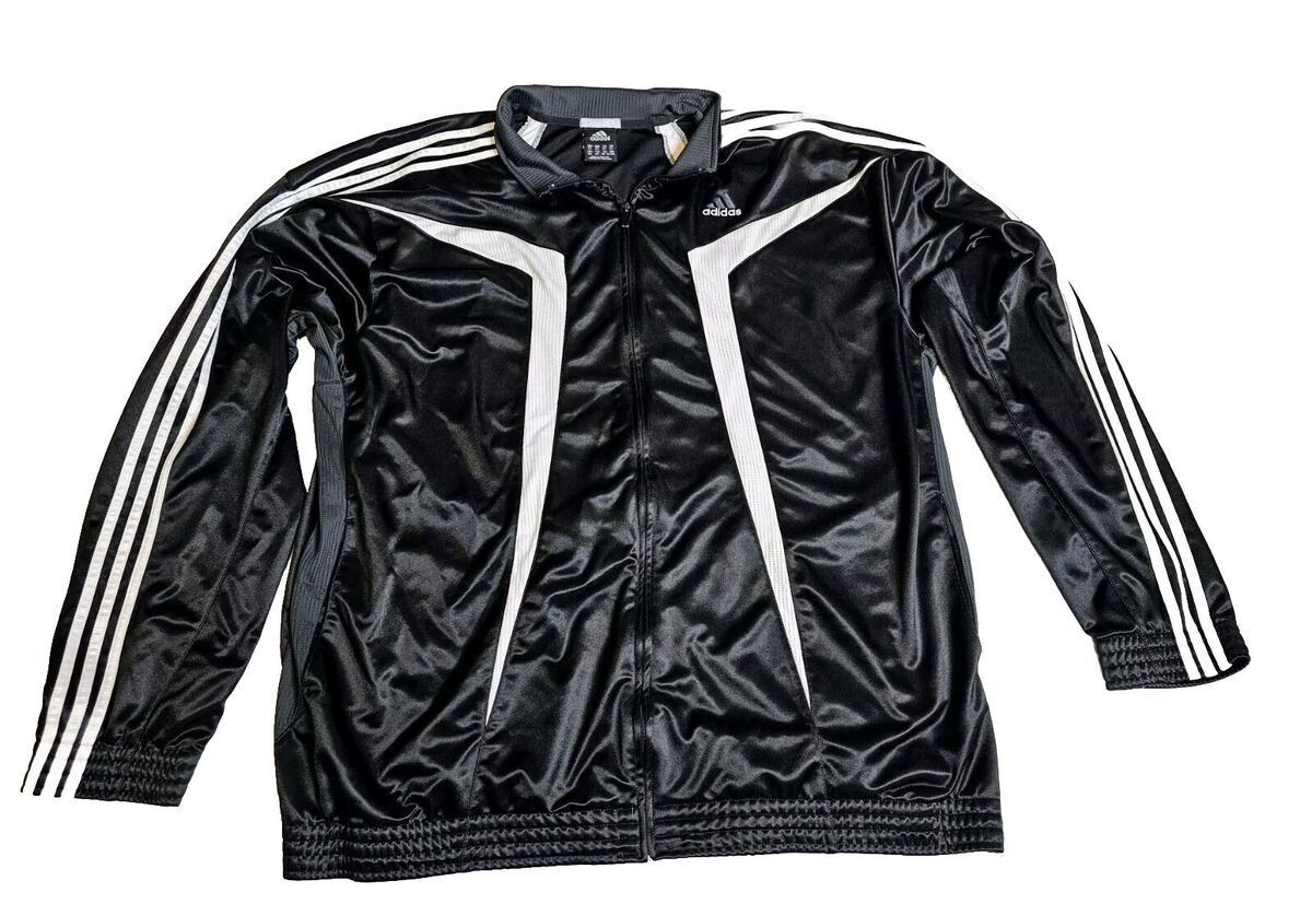 Adidas Clima365 Tracksuit Zip-Up Jacket Black And White Adidas Clima365 Tracksuit Zip-Up Jacket Black And White