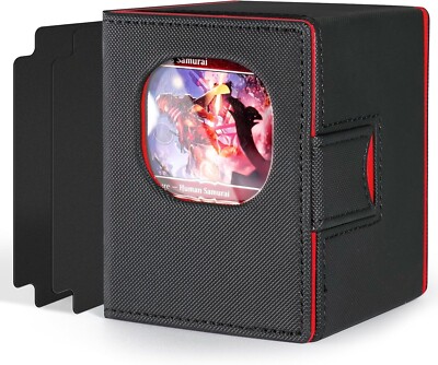 MTG Deck Box for Commander Display with 2 Card Dividers, Trading Card Storage Bo