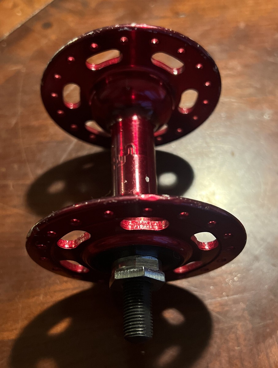 パーツ NOS SUNTOUR LARGE HUB FRONT 36H RED Suntour BMX Front Hub Red High Flange 36h 94 mm Red Old