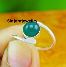 Green Onyx gemstone 925 sterling silver handmade Gift Ring US size 5 to 10