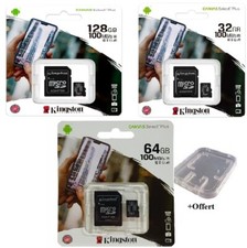Carte Mémoire KINGSTON 32-64-128 Go MicroSD SDXC Vitesse 100 Mo/s Canvas Select