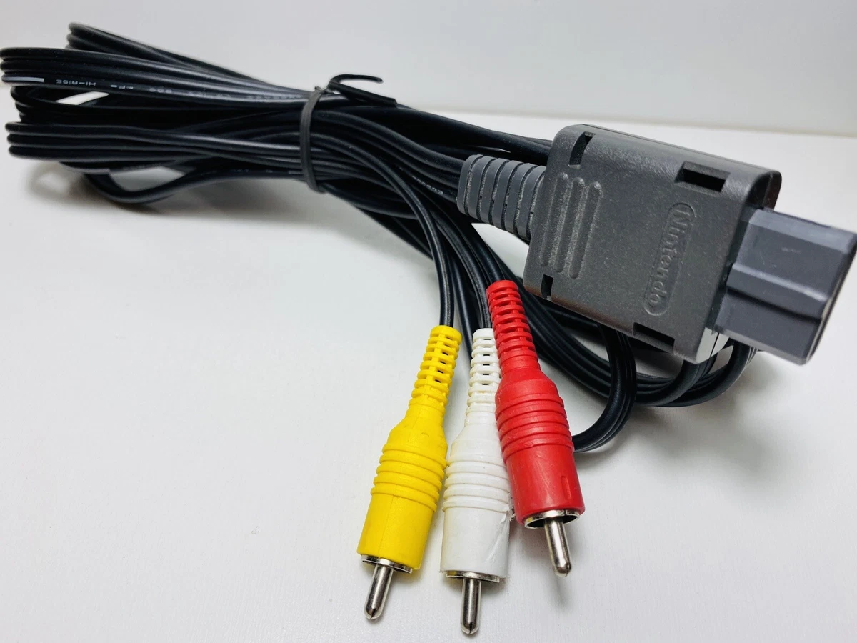 Tilslutte uanset Polering Nintendo 64 System N64 Super Nintendo SNES Game Cube Original OEM AV CABLE  | eBay