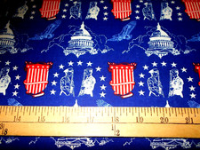 1 yard American Symbols Patriotic Fabric