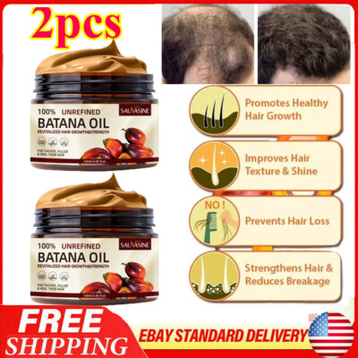 2pcs Batana Oil Conditioner Repairs Hair Anti Hair Loss Smooth Firms Hair Cream