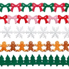 Roobee Holiday Felt Ribbon 5 yd Craft Trim Gift Wrap Cut Out Christmas