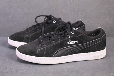 Puma Sneaker Smash Damen Sportschuhe Leder Suede schwarz weiß Gr. 38 SB521