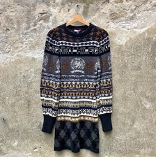 Abito Hilfiger Collection nero con fantasia luccicante e multicolore