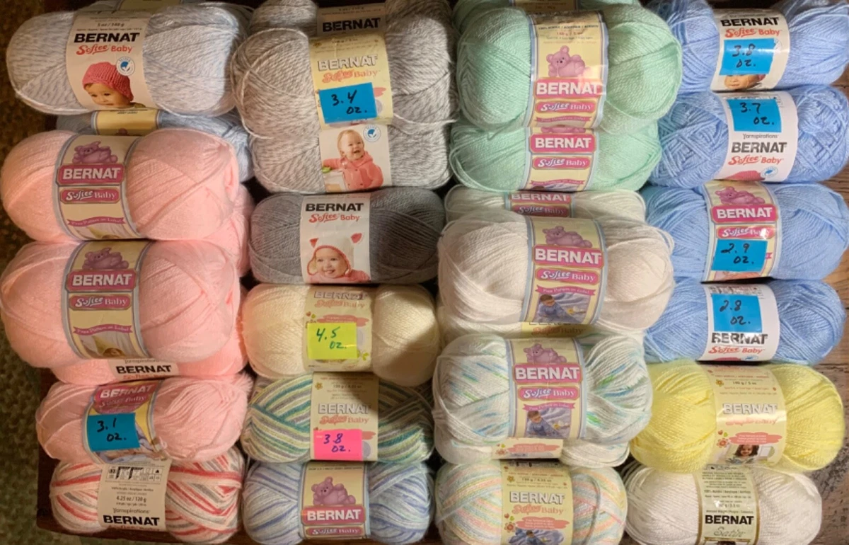 Bernat SOFTEE BABY & SATIN Yarn * 15 - COLORS TO PICK FROM * SOLD