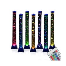 4FT LED Bubble Tube Floor Lamp Extra Large Aquarium Lamp with 10 Fish and Rem...