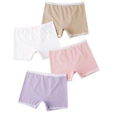 Kids Girls Panties Sports 4Pcs/Set Shorts Underwear Breathable Boyshorts Cute