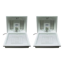 Farm Innovators 2100 Heated Still Air Incubator for 4 Dozen Eggs, White 2 Pack 