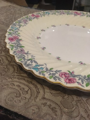 Vintage Pair Minton Floral English Springtime Printemps Dinner Plates Plate - Picture 3 of 12