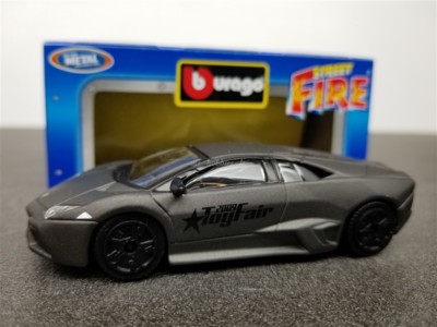 LAMBORGHINI REVENTON 2009 TOY FAIR NEW YORK STREET FIRE DIE CAST 1/43 BY BbURAGO