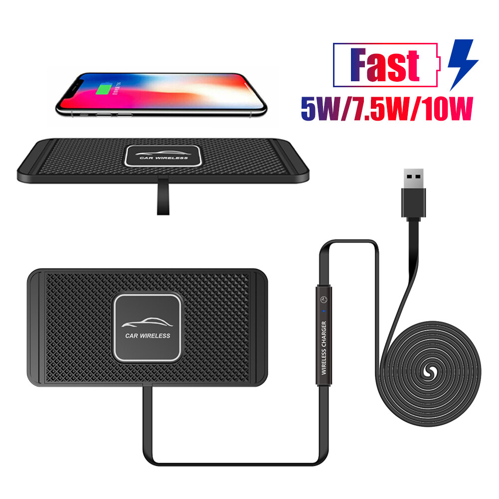 10W Fast Wireless Charger Pad for iPhone Samsung LG Xiaomi Phones-image