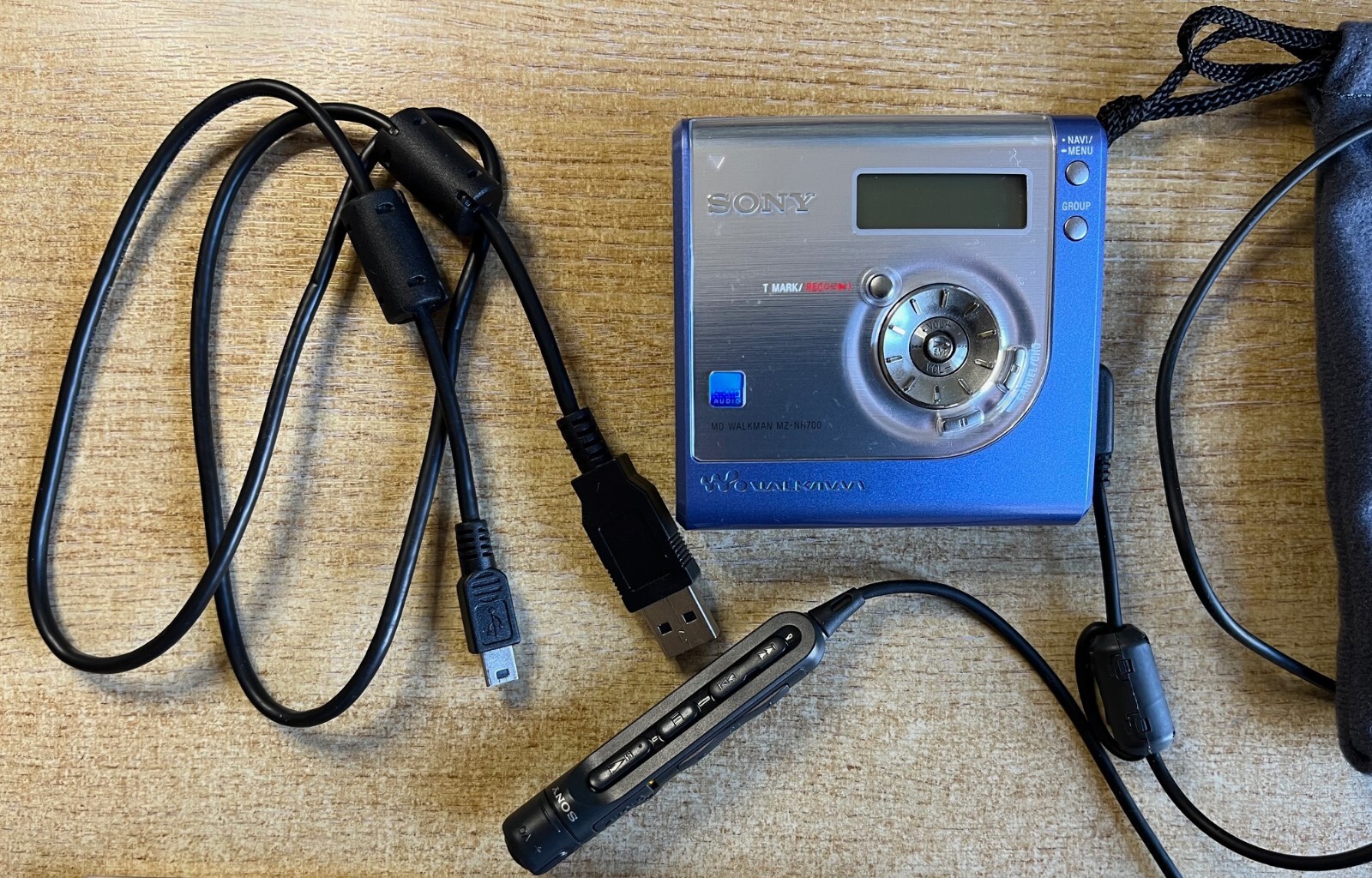 Sony MiniDisc HiMD Walkman MZNH700 Recorder Mini Disc Blue eBay
