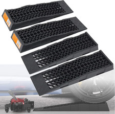 Low Profile Car Service Ramp with Anti-Slip Pads, 2-1/2" Lifting Height, 4 Pack,