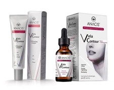Neck Firming Lifting V line Double Chin Reducer Vela Contour Serum & Cream. Set 