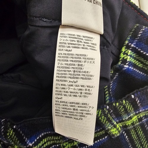 Hollister Wool Blend Black Green Blue Plaid Mini Shorts Size 0 Low Rise - Picture 4 of 7