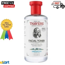THAYERS Alcohol Free Unscented Witch Hazel Facial Toner w Aloe Vera 12oz