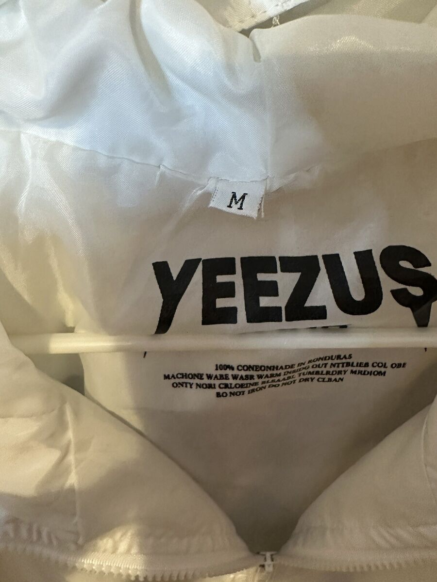 Kanye West Yeezy Yeezus Tour Windbreaker Jacket Size M White Kanye West Yeezy Yeezus Tour Windbreaker Jacket Size M White