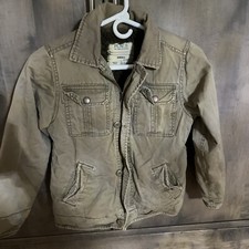 THE CHILDREN  S PLACE TCP BOYS FLEECE LINED KHAKI JACKET COAT SIZE SMALL