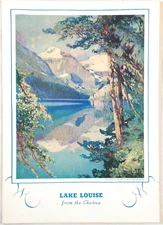 1930s Lake Louise From The Chateau Canadian Pacific Menu Breakfast Mountaineer