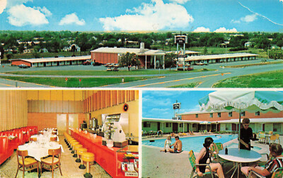 #ad ABILENE TX TEXAS COLONIAL INN MOTEL 1967 VINTAGE ROADSIDE POSTCARD 073124 T $4.67