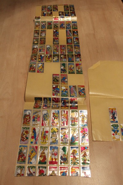 BUBBLE GUM STICKERS SHEET 82+5 "EWOKS AND DROIDS" SPANISH STARWARS 1986