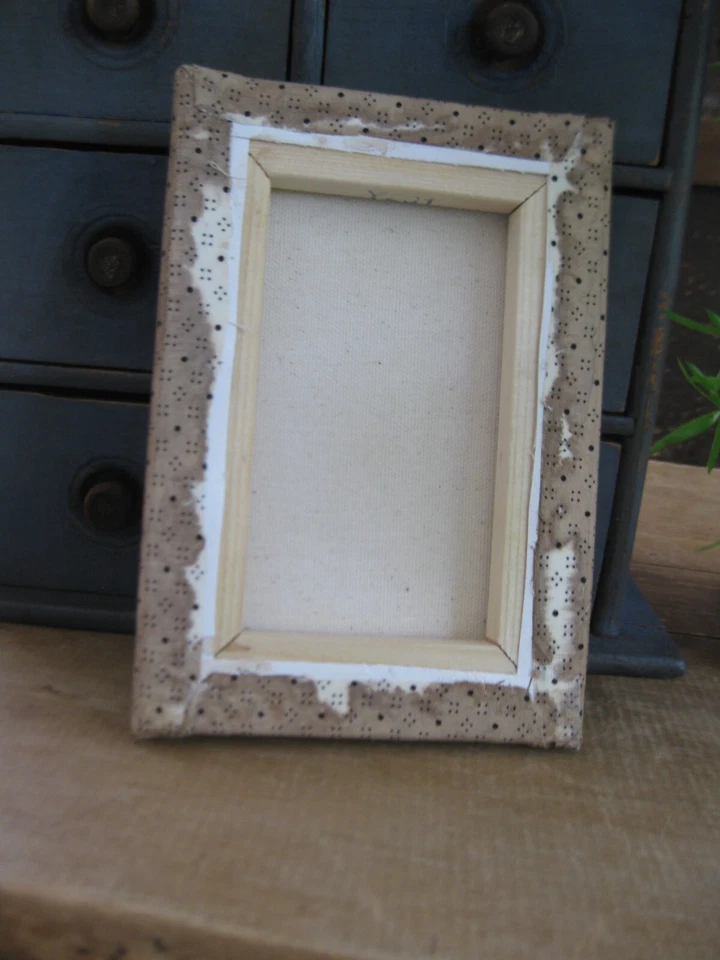 5 x 7 Calico Covered Canvas Old Photo Print Girls w Dolls - Image 4 of 4