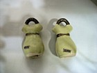 Vintage Green Money Bag Salt & Pepper Shakers - 3 1/4" Tall - Made in Japan — photo 2